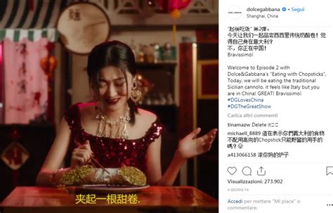 spot dolce e gabbana cina sottotitoli italiano